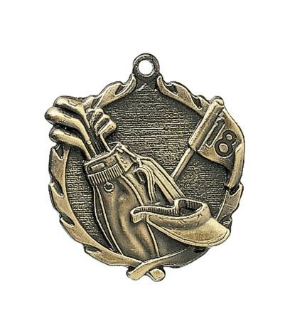 Golf - Gold 3D Medal