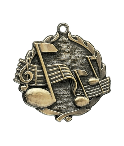 Music - Gold 3D Medal