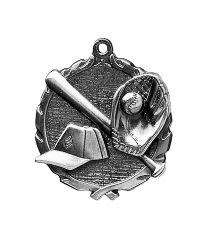 Baseball - Silver 3D Medal
