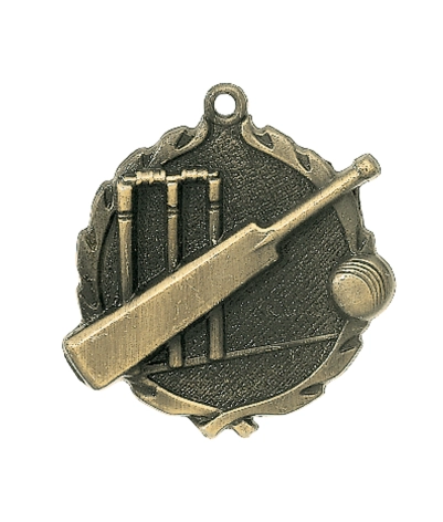 Cricket - Gold 3D Medal