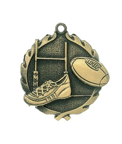 Rugby - Gold 3D Medal