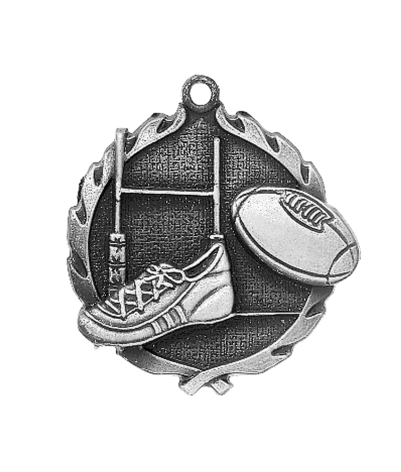 Rugby - Silver 3D Medal
