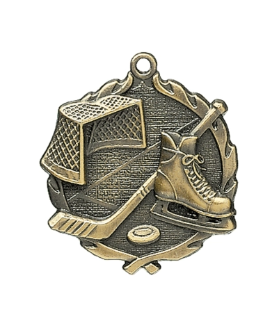 Ice Hockey - Gold 3D Medal