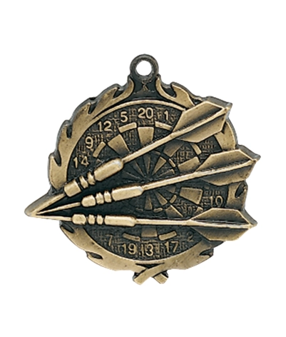 Darts - Gold 3D Medal