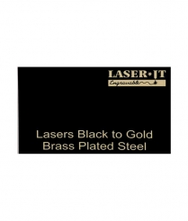 Black LaserIT Brass Plated Steel 300x600x0.4mm