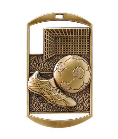Soccer - Gold Dog Tag Medal