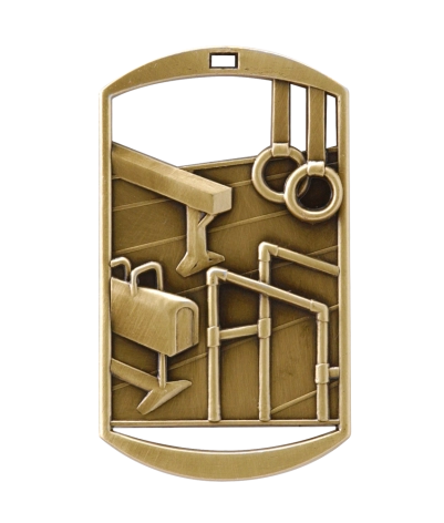 Gym - Gold Dog Tag Medal