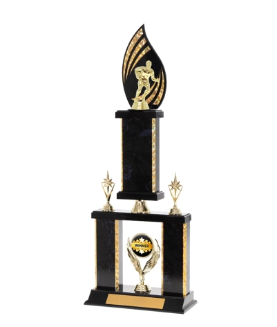 Tiered Gold Edge Trophy
