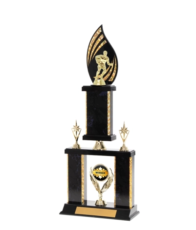 Tiered Gold Edge Trophy
