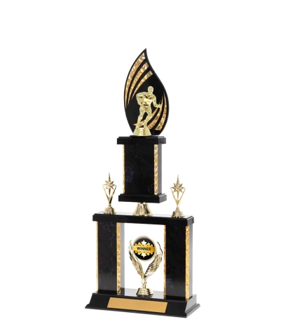 Tiered Gold Edge Trophy
