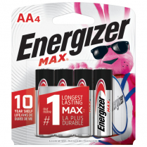 E91BP4   AA Alkaline Battery Energizer Max (Pkg of 4)