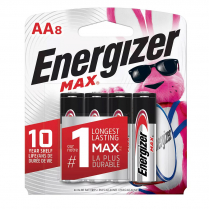 E91MP8   AA Alkaline Battery Energizer Max (Pkg of 8)