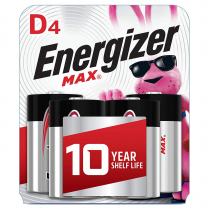 E95BP4   D Alkaline Battery Energizer Max (Pkg of 4)