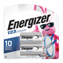 EL123APB2   CR123A 3V Lithium Battery for Photo Cameras Energizer E2 (Pkg of 2)