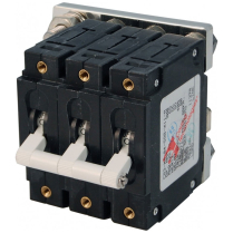 BS7287   Disjoncteur &agrave; bascule s&eacute;rie C - tripolaire 50A Blanc