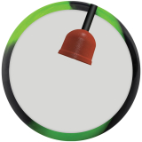 WHITE DOT - LIME SWIRL