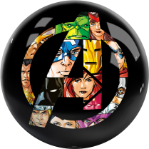 AVENGERS LOGO WITH CHARACTERS