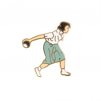 LADY BOWLER LAPEL BADGE