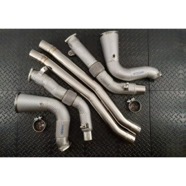 Redstar Audi RSQ8/SQ7/SQ8, Bentley Bentayga, Porsche Cayenne S V8/Turbo/GTS Downpipe Resonator Delete System