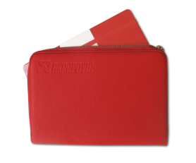 Akrapovic Leather Zip Notebook - Red M