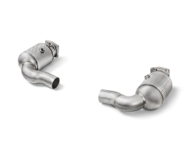 Akrapovic Link Pipe Set w Cat (SS) for 991.2 Turbo