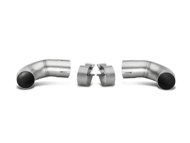 Akrapovic Link Pipe Set (SS) to Mount Tips on Stock Set (SS) for VW Mk6 GTI