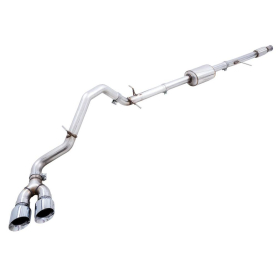 AWE 4th Gen GM 1500 5.3L 0FG Catback Dual Side Exit (Flat Bumper) - Chrome Tips