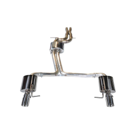 AWE Audi C7 A7 3.0T Touring Edition Exhaust - Dual Outlet Chrome Silver Tips