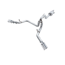 AWE 2015+ Ford F-150 0FG Dual Exit Performance Exhaust System w/5in Chrome Silver Tips