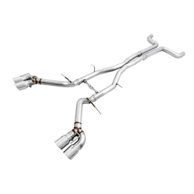 AWE 16-19 Chevy Camaro SS Non-Res Cat-Back Exhaust - Track Edition (Quad Chrome Silver Tips)