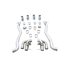 AWE 18-19 BMW M5 (F90) 4.4T AWD SwitchPath Axle-back Exhaust - Chrome Silver Tips