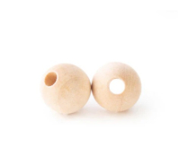 Bead, Wooden, 1/2" Round Bead, 5/32" Hole (100 pack)