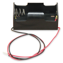 Battery Holder, D Cell, w/ Leads
