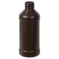 Bottle, 8oz, HDPE, Amb, MR