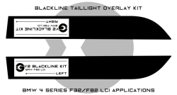 Goldenwrench Supply BMW 4 Series M4 2017+ (F32/F82 LCI) BLACKLINE Taillight Overlay Kit
