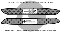 Goldenwrench Supply BMW M2 / M2 Competition (F87) BLACKLINE Rear Reflector Overlay Kit