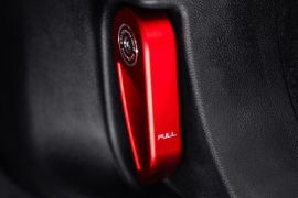 Goldenwrench Supply BMW M Car E9X Series BLACKLINE Performance Edition RED Hood Latch Handle (RHD)