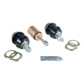 Wheel camber correction for the front axle