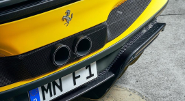Ferrari 296 GTB | Carbon - Stainless Steel Gold Plated Tailpipes with Matte Carbon Cover