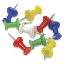 Pushpins  Assorted Colors (100 pack)