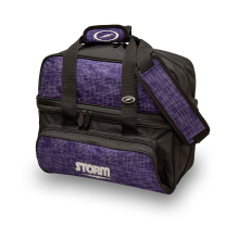 STORM 2-BALL TOTE DLX ABSTRACT PURPLE/BLACK