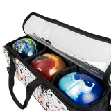 KR DYE-SUB SLIM TRIPLE TOTE - WHT/BLK/RED SPLASH