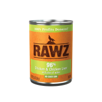 RAWZ Dog PATE 96% Chicken & Chicken Liver 12/354g