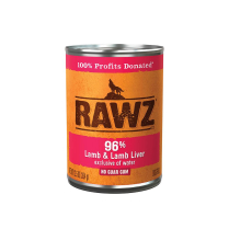RAWZ Dog PATE 96% Lamb & Lamb Liver 12/354g