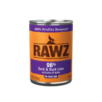 RAWZ Dog PATE 96% Duck  & Duck  Liver 12/354g