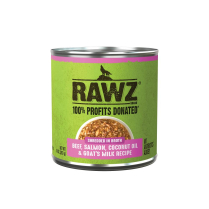 RAWZ Dog SHREDDED Beef, Salmon & Goat Milk 12/283g