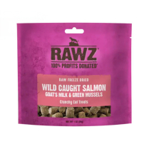 RAWZ Cat Treat FREEZE-DRIED Salmon,Goat Milk, G.Mussels 28g