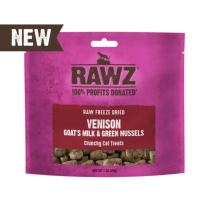 RAWZ Cat Treat FREEZE-DRIED Venison,Goat Milk, G.Mussels 28g