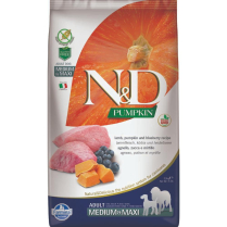 FARMINA N&D PUMPKIN Dog Lamb & Blueberry Med/Maxi 12kg