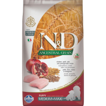 FARMINA N&D ANCESTRAL Puppy Chicken & Pom Med/Maxi 12kg